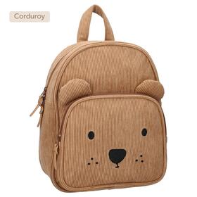 Image of Backpack Beary Excited - Rib fabric - Brown