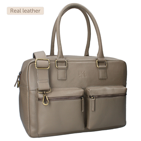 Image of Borsa per pannolini Vienna Lovely Leather - Taupe