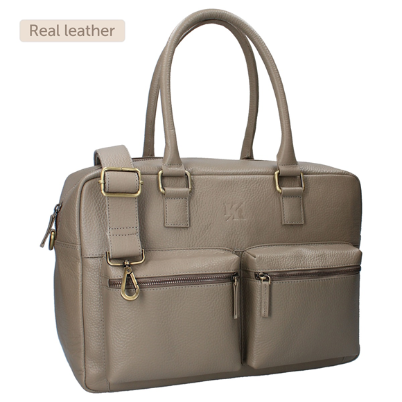 Product image 1 of Borsa per pannolini Vienna Lovely Leather - Taupe