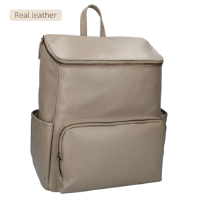 Image of Sac à dos à langer Sienna Lovely Leather - Beige